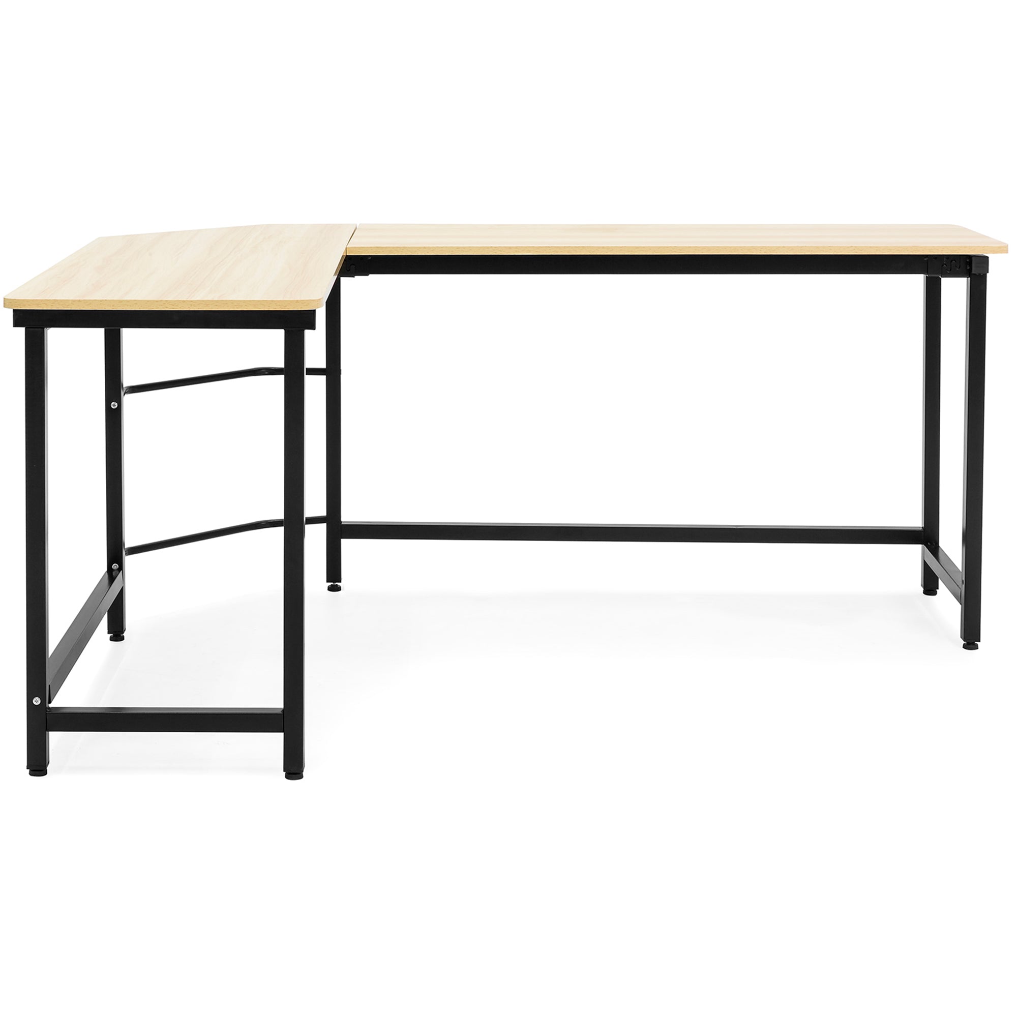 Modern L-Shaped Corner Computer Desk Table Workstation w/ CPU Stand 