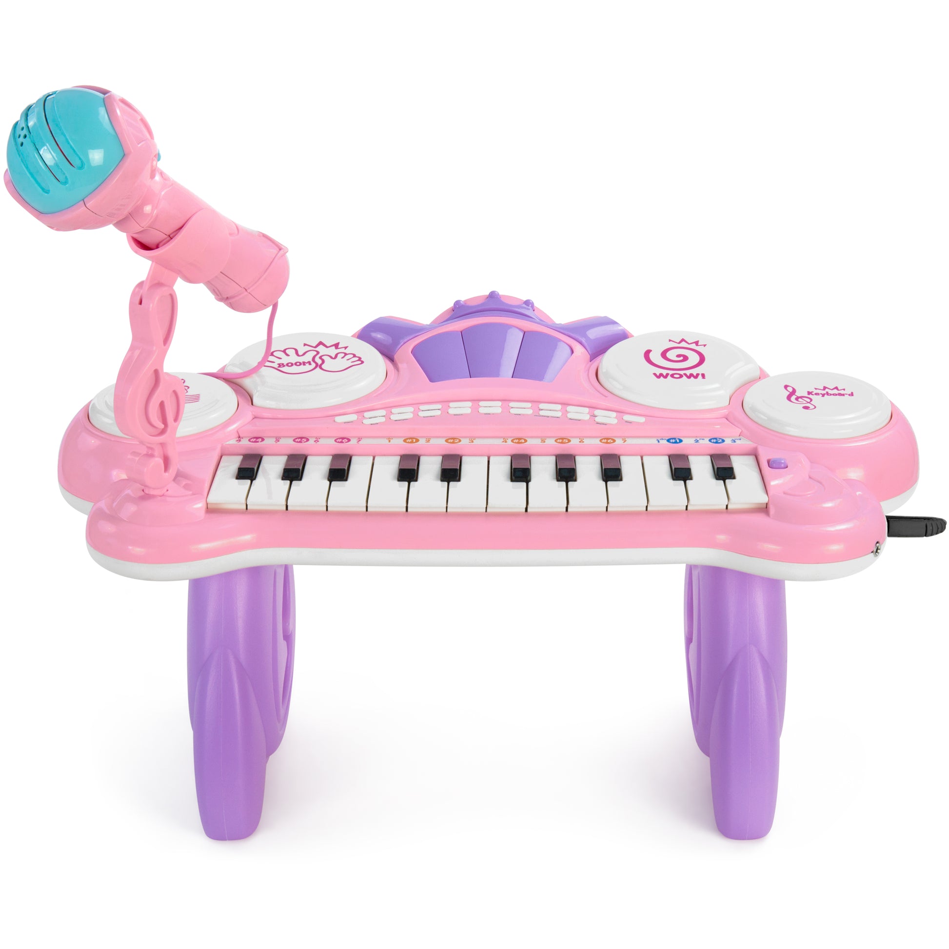 24-Key Kids Musical Electronic Keyboard Piano w/ Drums, Microphone, MP3