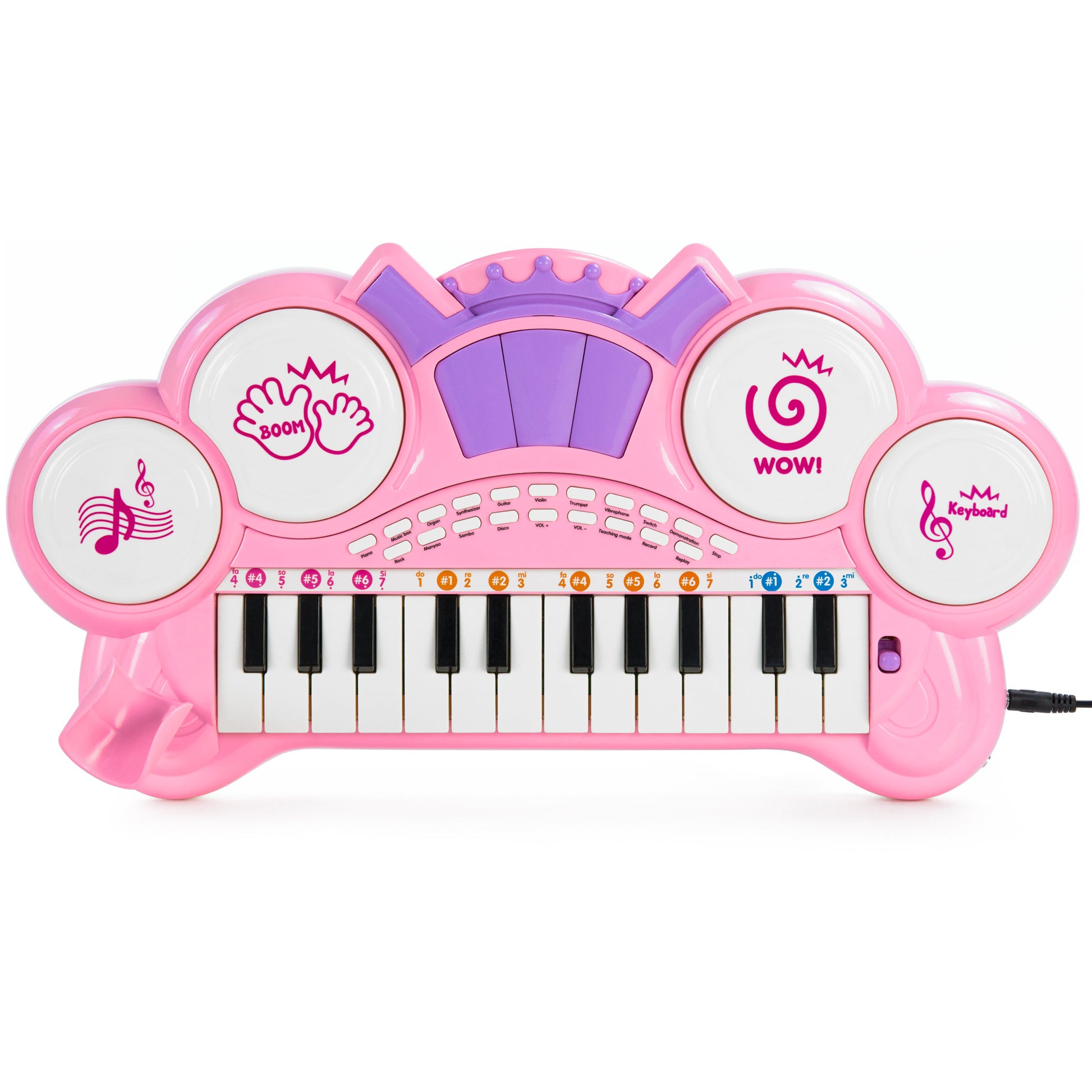 24-Key Kids Musical Electronic Keyboard Piano w/ Drums, Microphone, MP3