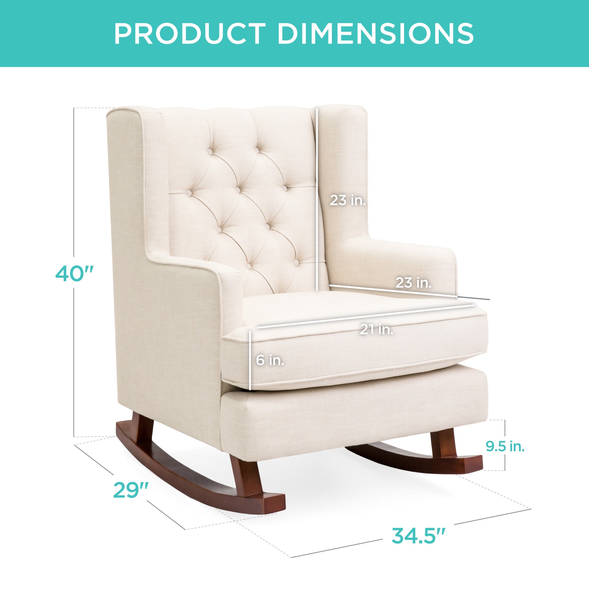 Tufted wingback outlet rocker