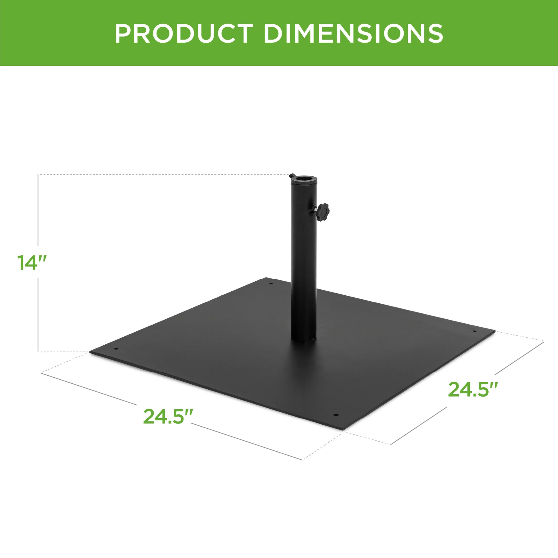 flat patio umbrella base 38.5 lbs Steel Umbrella Base