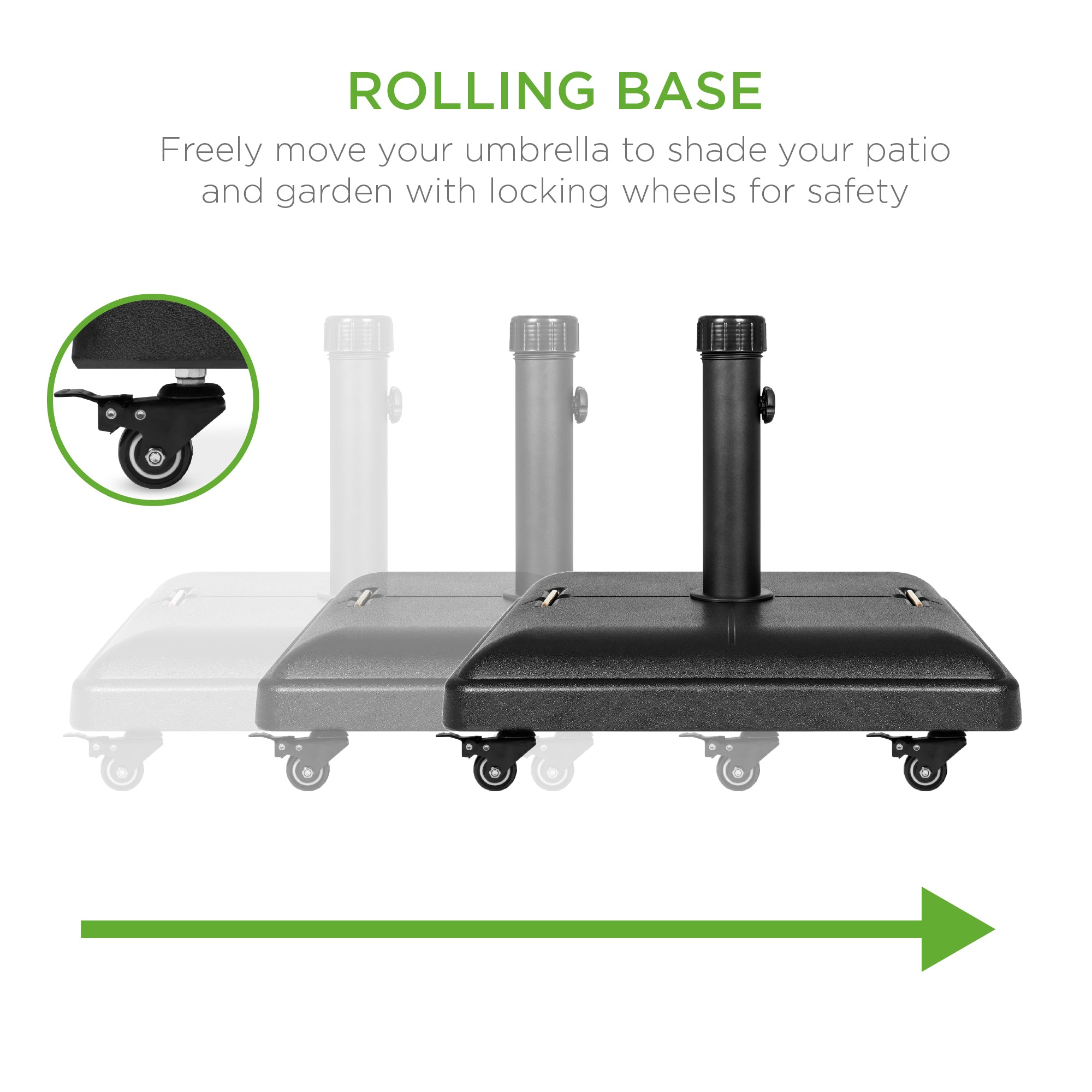 havy duty concrete patio umbrella stand 81lb. Heavy Duty Concrete Umbrella Base Stand w/ Wheels – Best Choice Products