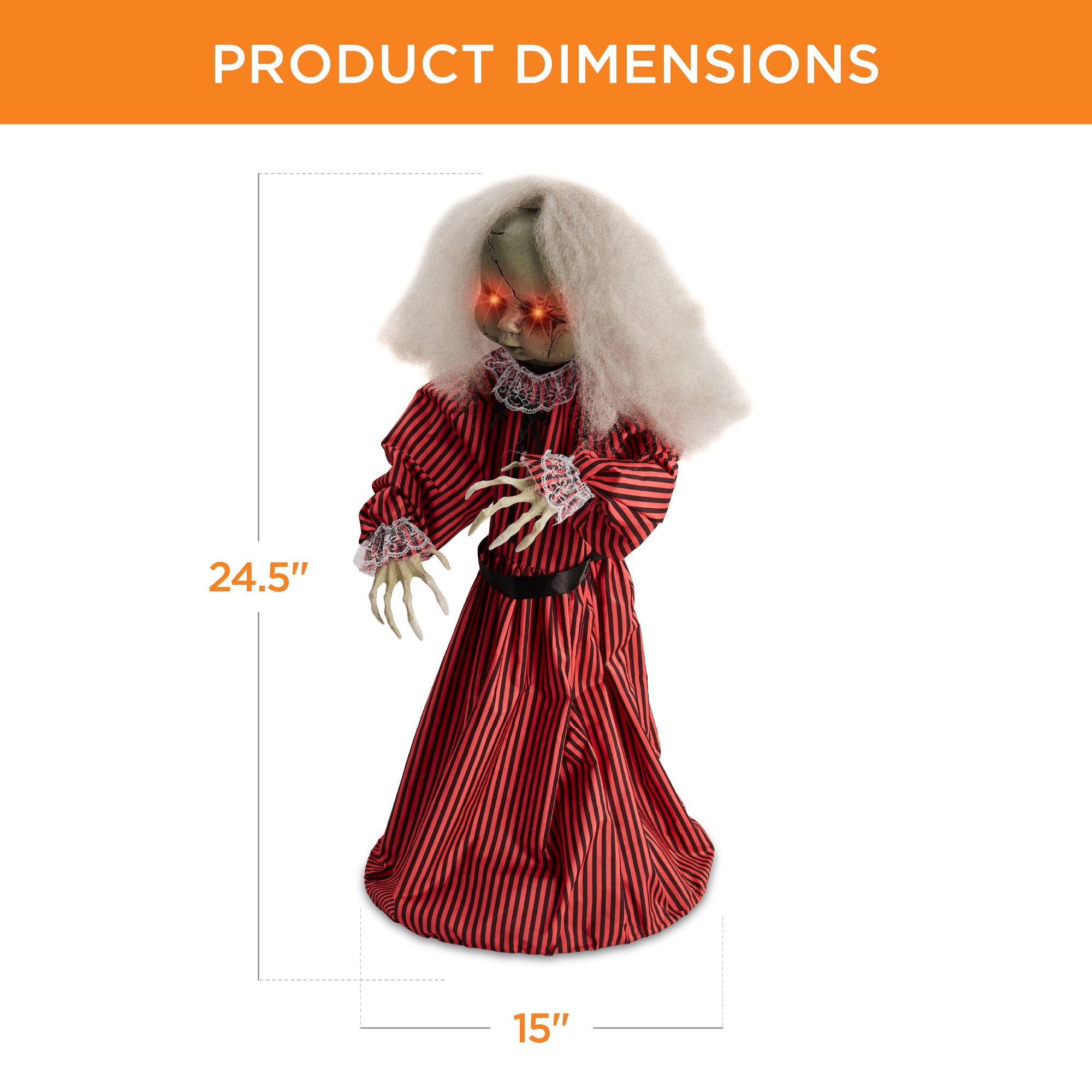 Haunted Holly Roaming Doll Halloween Decoration - Thumbnail 2