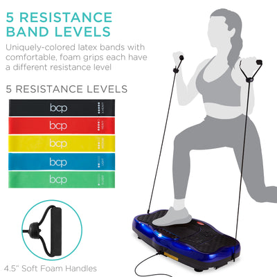 Vibration Plate Platform, Full Body Exercise Machine w/ 5 Resistance B –  Best Choice Products