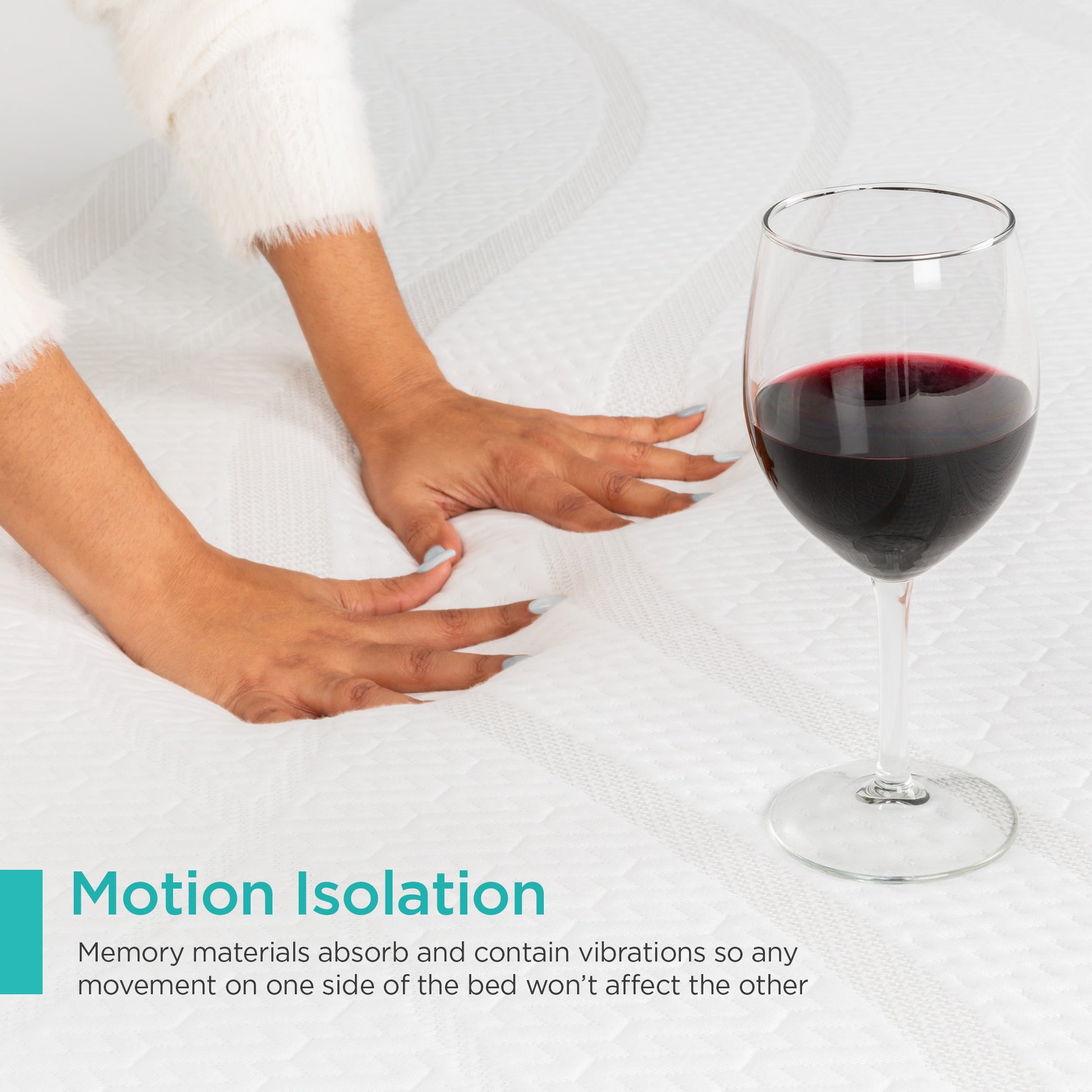 12in Medium-Firm Green Tea & Charcoal Gel Memory Foam Mattress