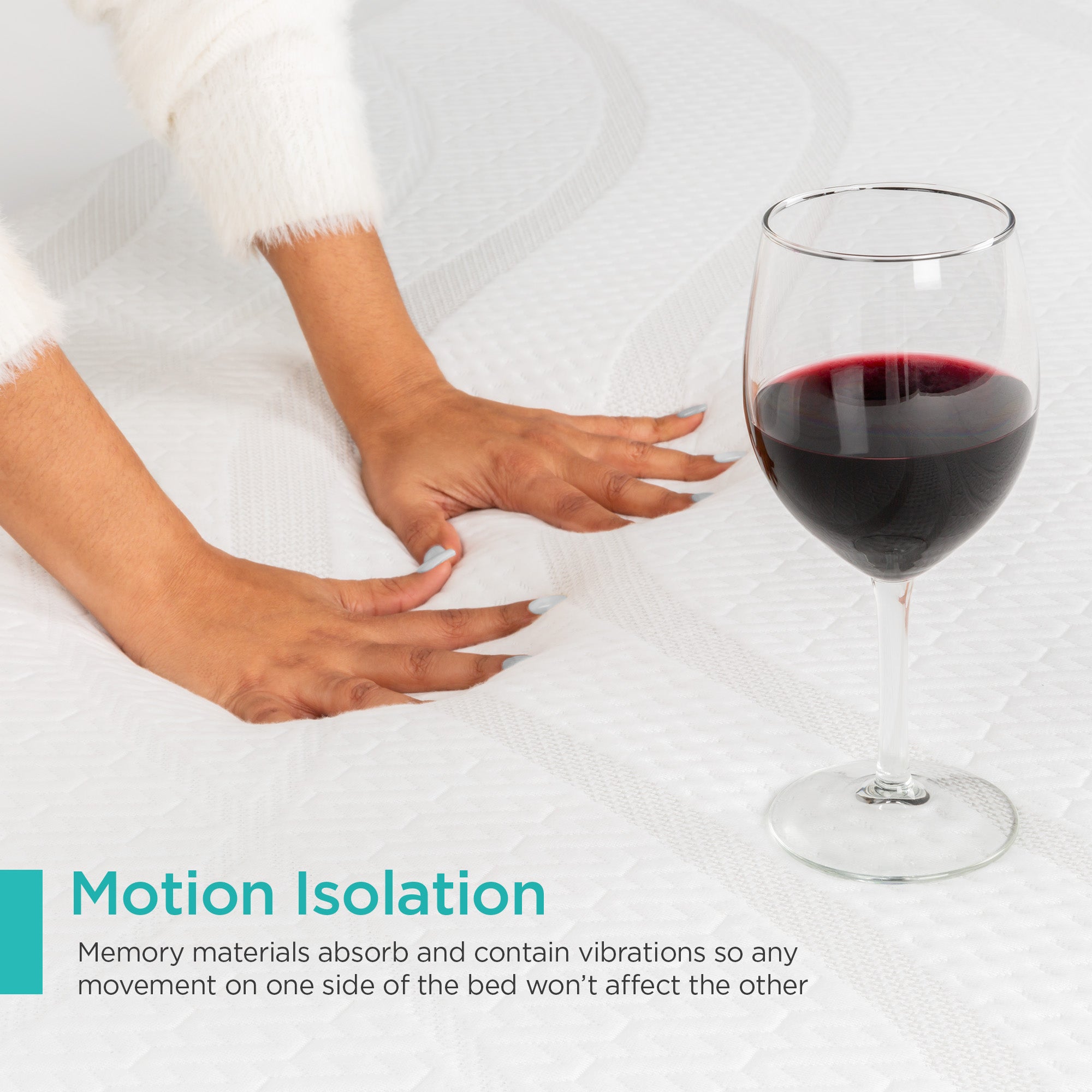 12in Medium-Plush Green Tea & Charcoal Gel Memory Foam Mattress