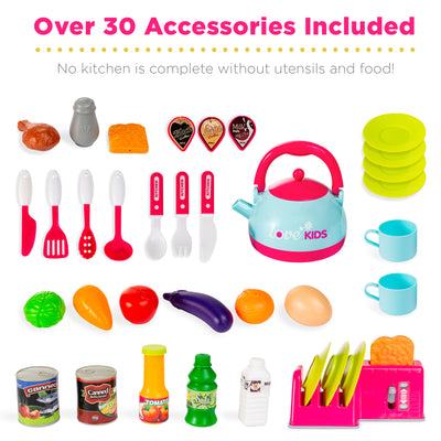 Pretend Play Plastic Toy Kitchen Utensils and tea set