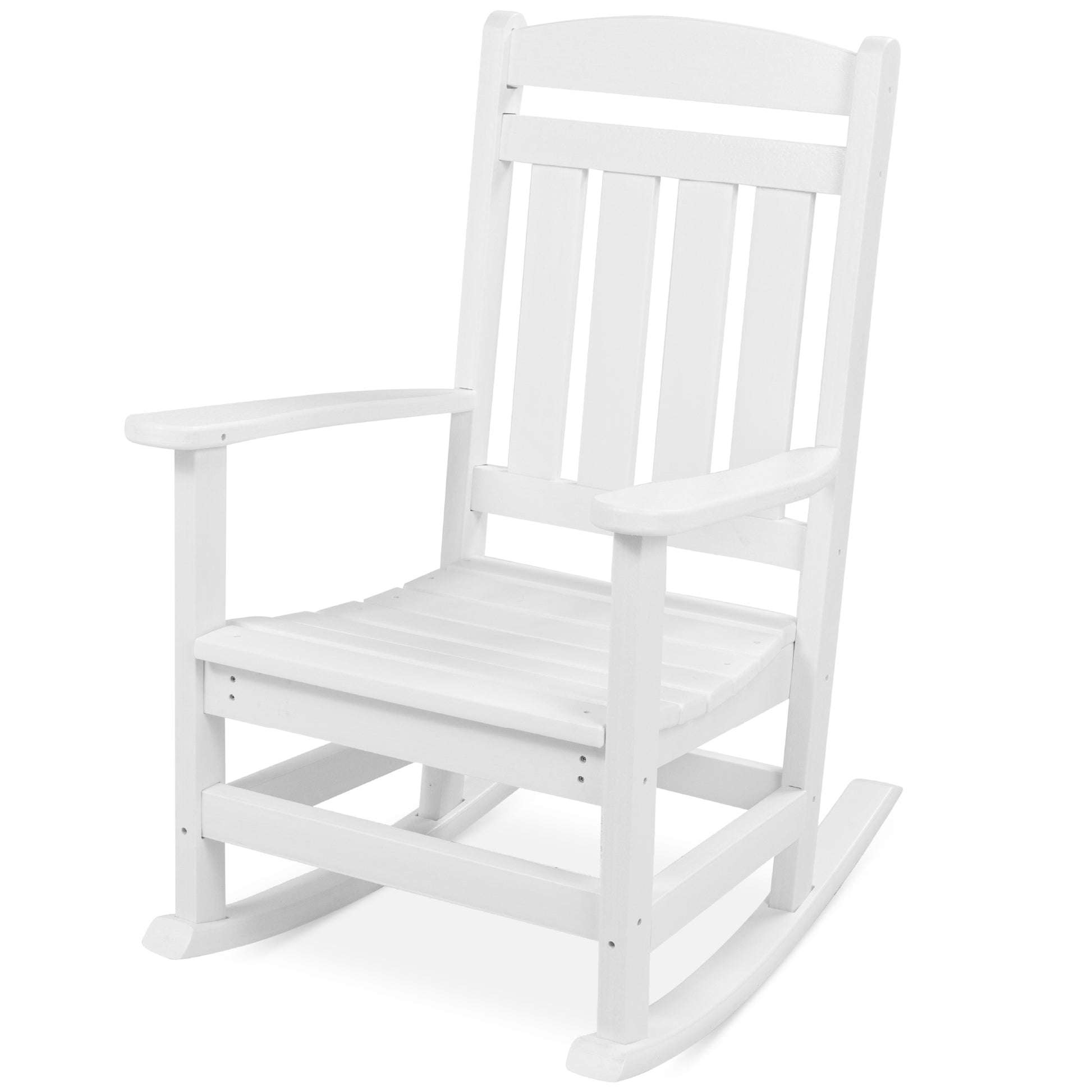 All-Weather Indoor Outdoor Porch Rocking Chair w/ 300lb Weight Capacity