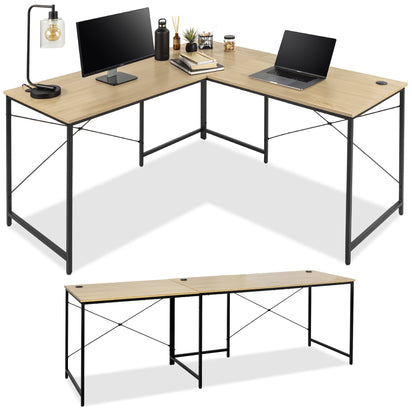 Modular L-Shaped Office Desk W/Customizable Setup - 94.5In – Best Choice  Products