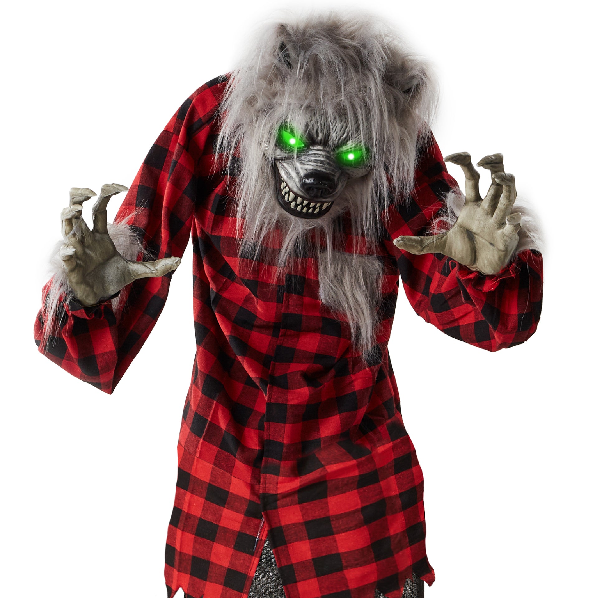 Howling Hudson Standing Animatronic Werewolf w Sounds LED Eyes 5ft