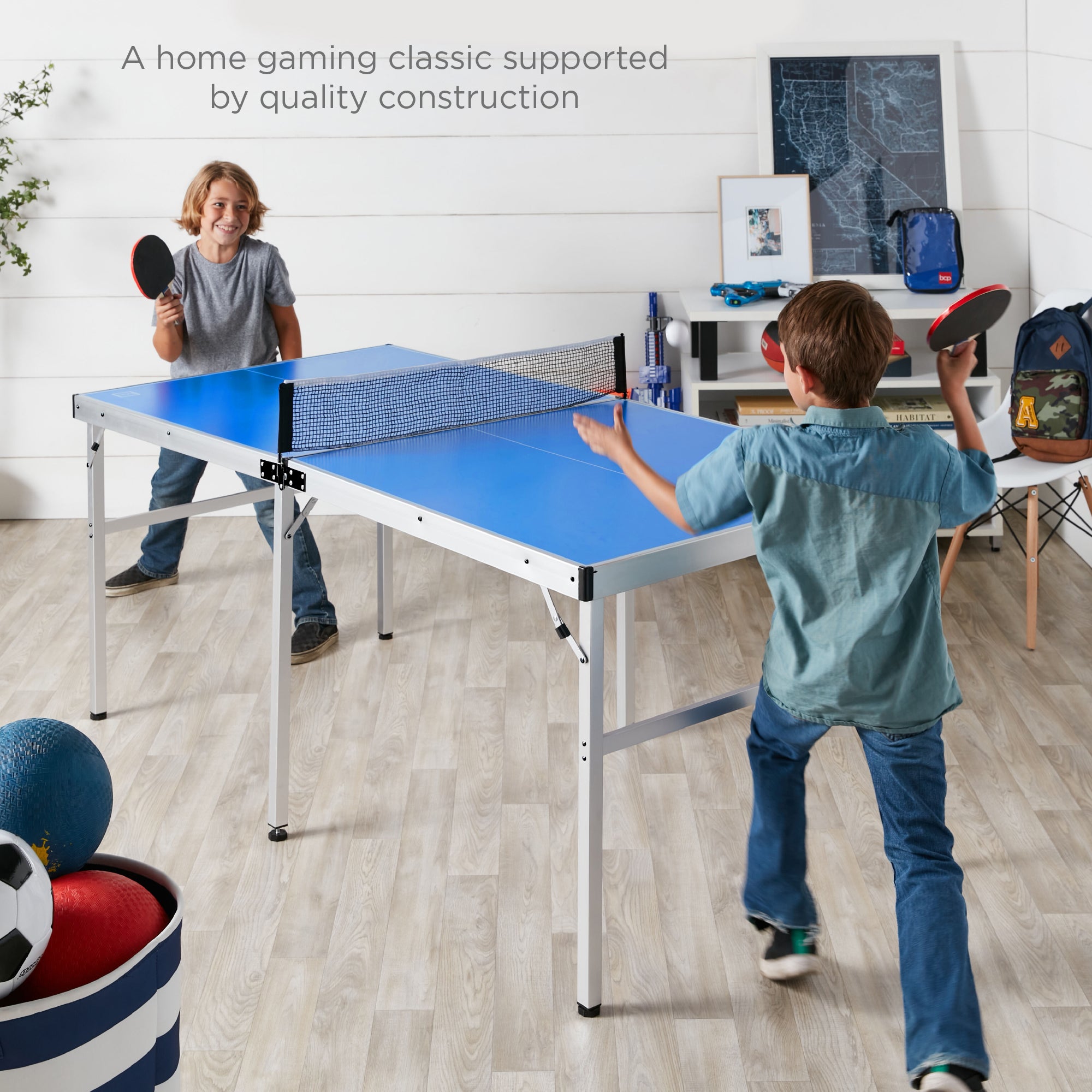 Table ping pong extérieur Sport 100 S - 274 x 152 x 76 cm - Bleu 80375  80376