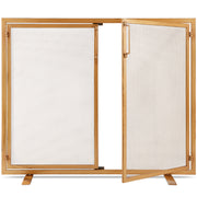 2-Door Wrought Iron Fireplace Screen w/ Magnetic Doors - 38.5x41in