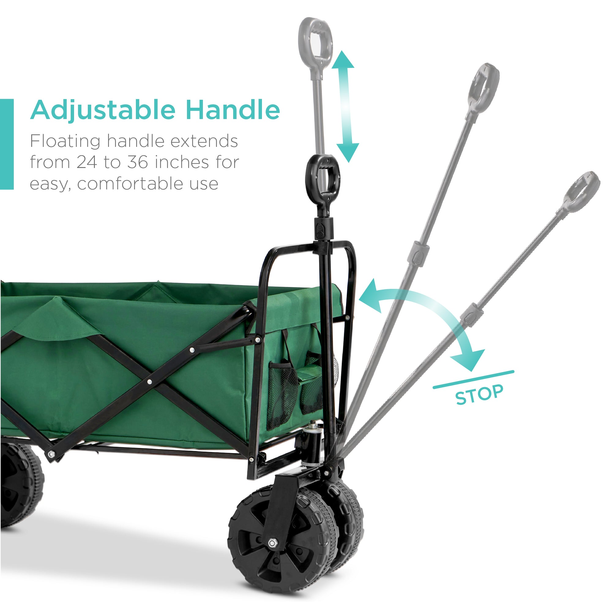 Calorful 34'' H x 25'' W Utility Cart with Wheels
